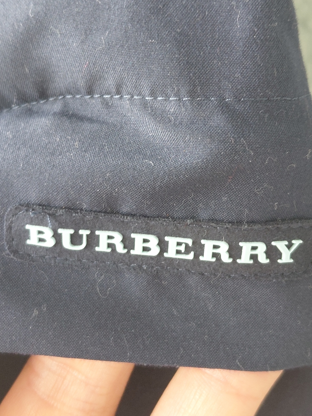 Burberry Golf Windbreaker Jacket Medium Navy Blue Nova Check Pullover Vintage - Picture 3 of 16